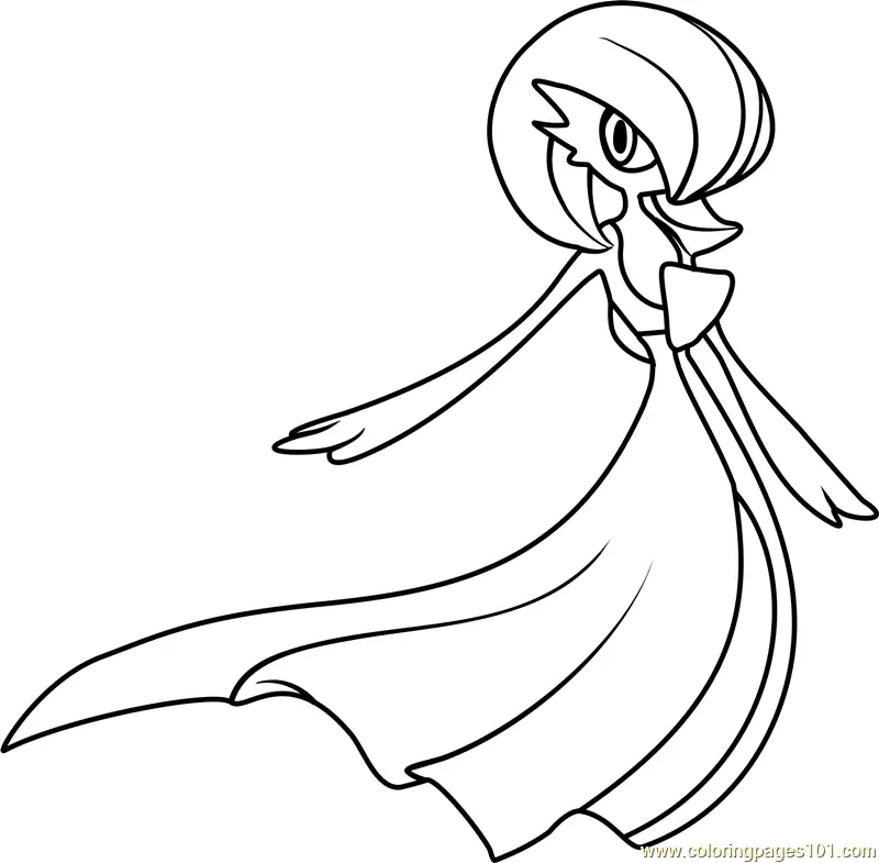 Gardevoir Pokemon Coloring Page for Kids - Free Pokemon Printable ...