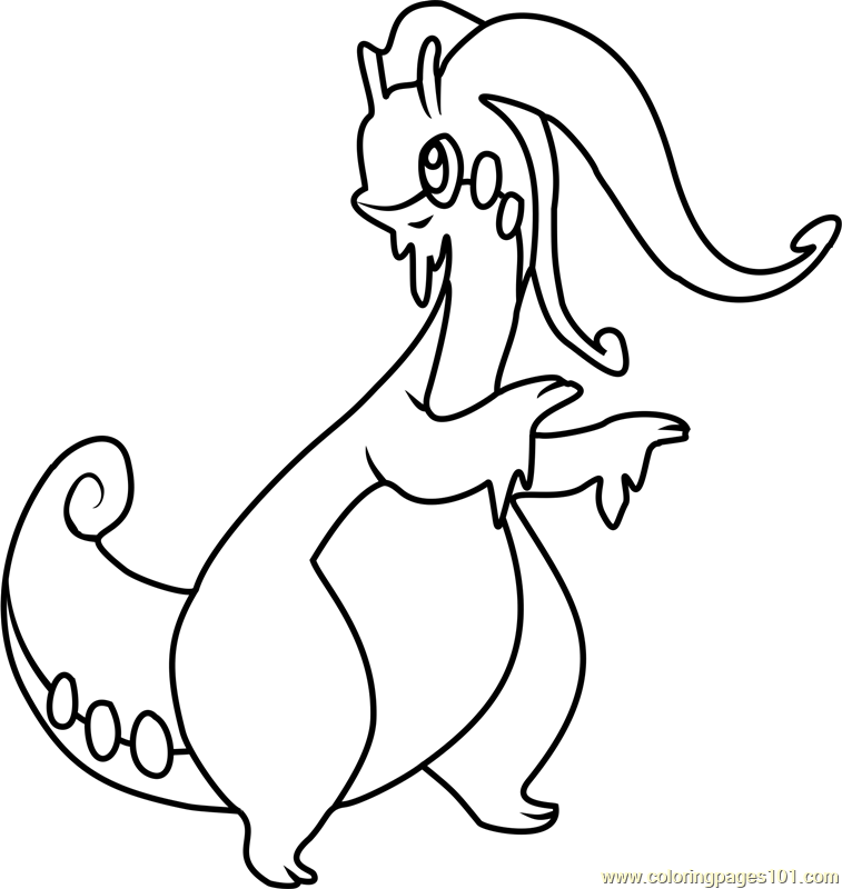 Goodra Pokemon Coloring Page For Kids Free Pokemon Printable Coloring Pages Online For Kids Coloringpages101 Com Coloring Pages For Kids