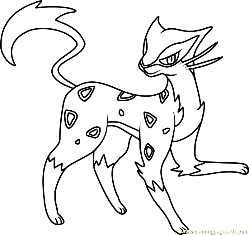 Liepard Pokemon Coloring Page - Free Pokémon Coloring Pages ...