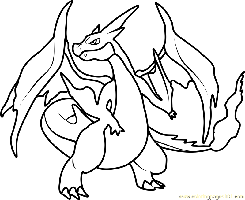 mega charizard y pokemon coloring page for kids free pokemon printable coloring pages online for kids coloringpages101 com coloring pages for kids