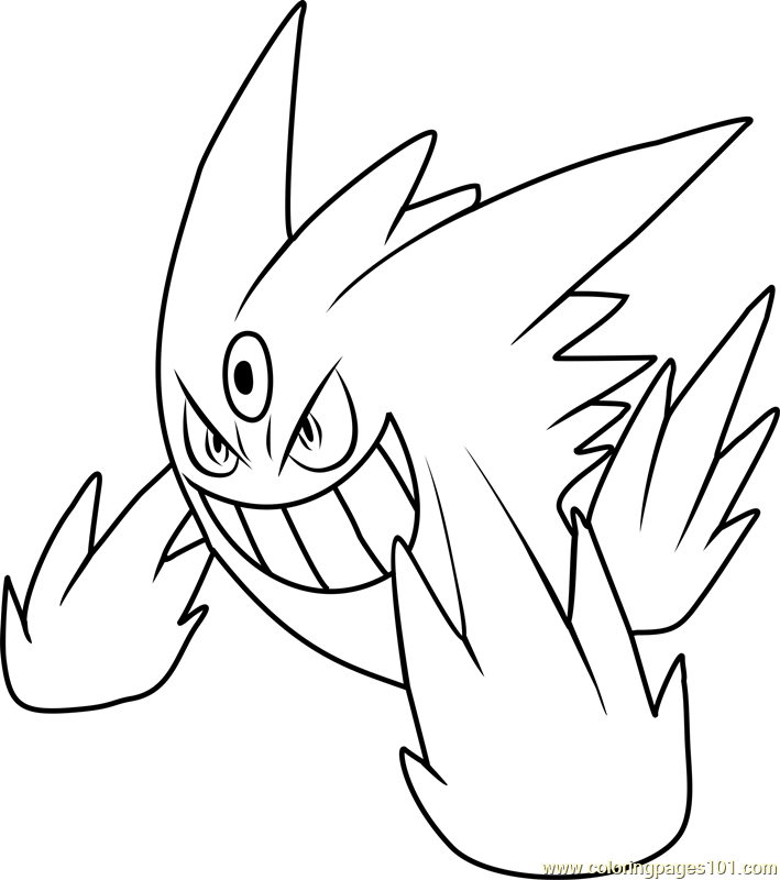Desenho para colorir Pokémon MegaEvolução : Mega Gengar 94 94
