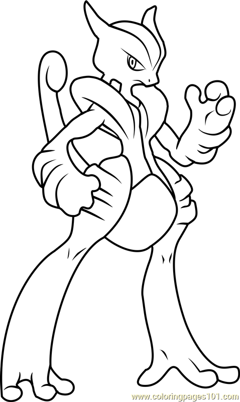 Pokemon Mewtwo Coloring Pages - 2 Free Coloring Sheets (2021