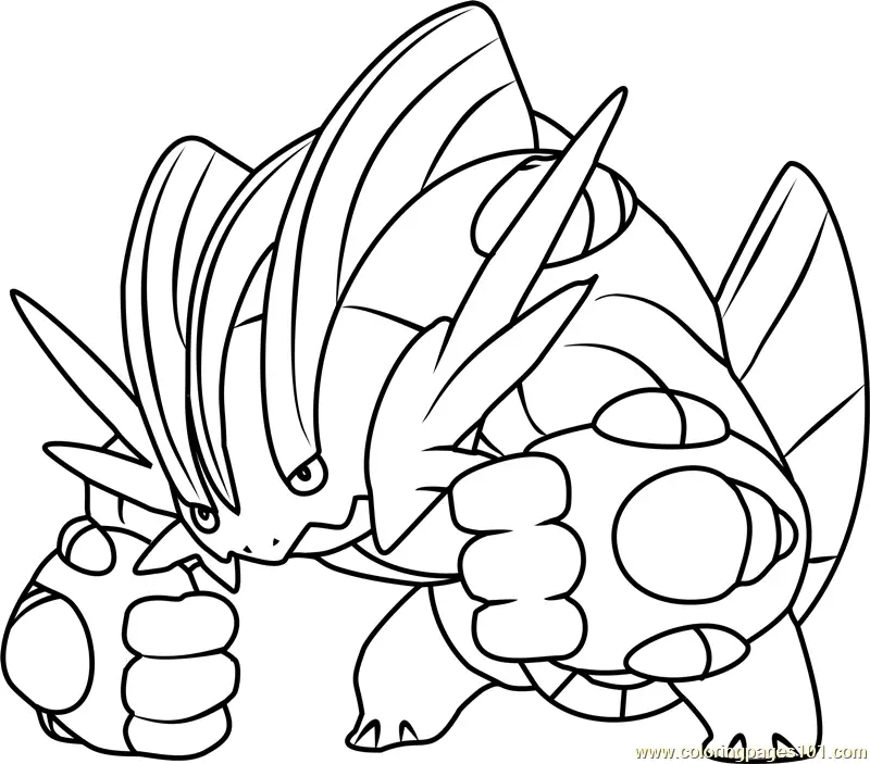 Mega Swampert Pokemon Coloring Page for Kids - Free Pokemon Printable ...