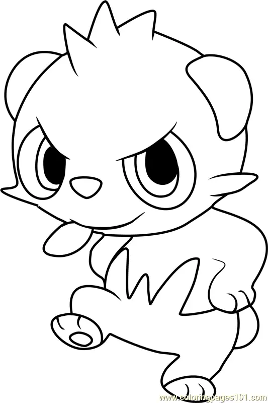 Pancham Pokemon Coloring Page for Kids - Free Pokemon Printable ...