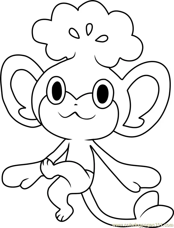 Pansage Pokemon Coloring Page for Kids - Free Pokemon Printable ...