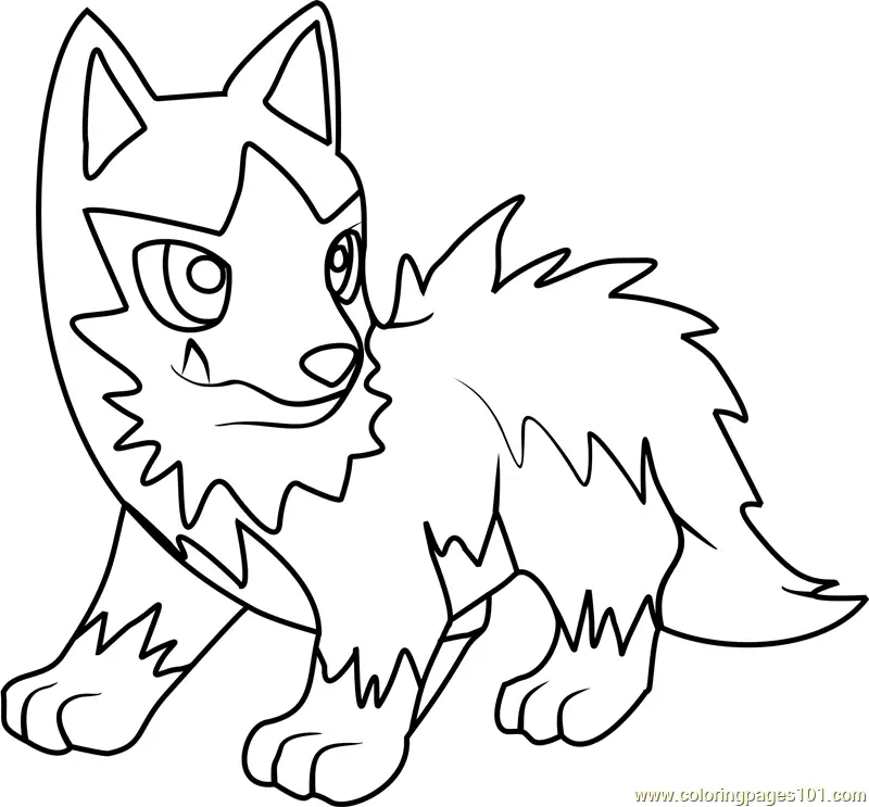 Poochyena Pokemon Coloring Page for Kids - Free Pokemon Printable ...