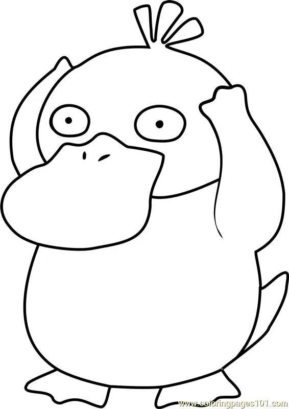 Psyduck Pokemon Coloring Page for Kids - Free Pokemon Printable ...