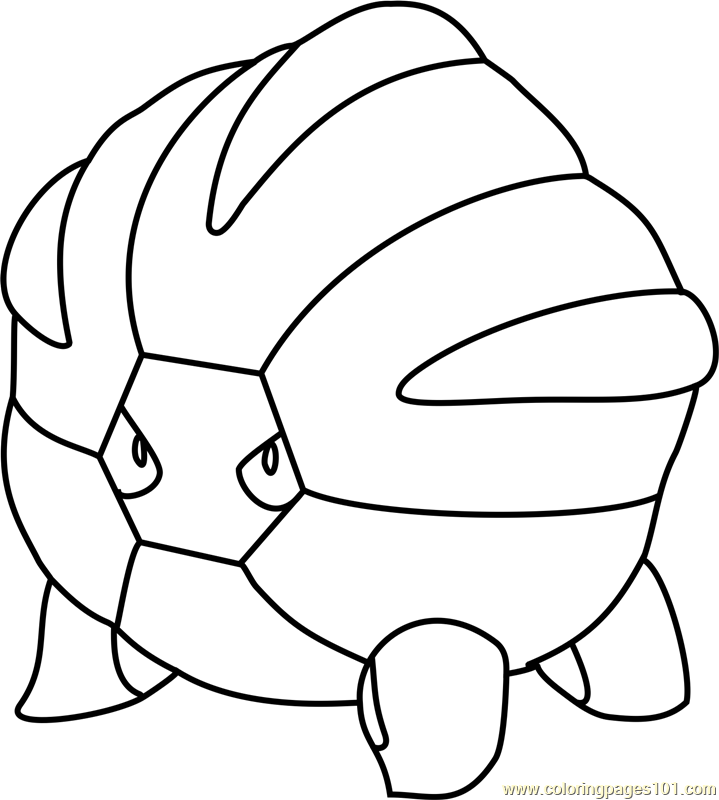 Shelgon Pokemon Coloring Page for Kids - Free Pokemon Printable ...