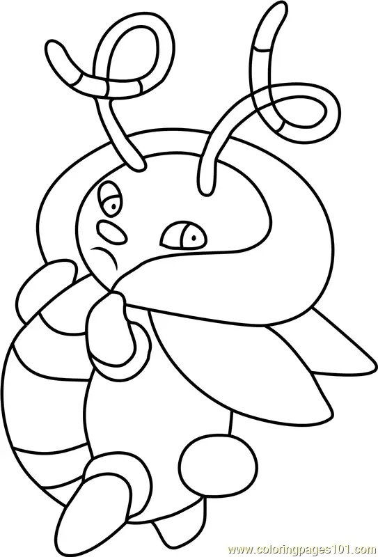 Volbeat Pokemon Coloring Page for Kids - Free Pokemon Printable ...