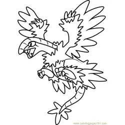 Archeops Pokemon Coloring Page for Kids - Free Pokemon Printable ...