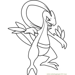 Grovyle Pokemon Coloring Page For Kids - Free Pokemon Printable 