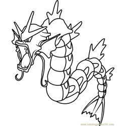 Gyarados Coloring Pages for Kids - Download Gyarados printable coloring ...