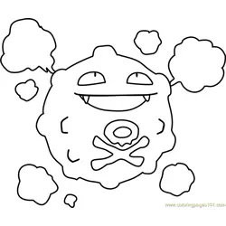 Koffing Pokemon Coloring Page for Kids - Free Pokemon Printable ...