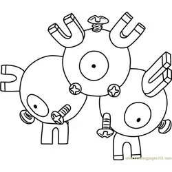 Magneton Pokemon Coloring Page for Kids - Free Pokemon Printable ...