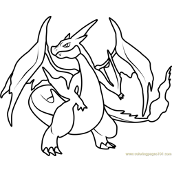 Charizard Pokemon Coloring Pages For Kids Download Charizard Pokemon Printable Coloring Pages Coloringpages101 Com