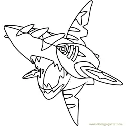 Mega Sharpedo Pokemon Coloring Page for Kids - Free Pokemon Printable ...