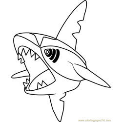 sharpedo Coloring Pages - 2 'sharpedo' worksheets for kids