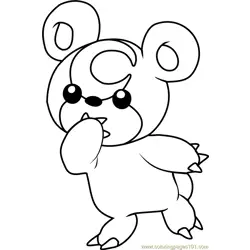 Teddiursa Pokemon Coloring Page for Kids - Free Pokemon Printable ...