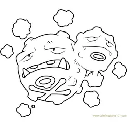 Weezing Pokemon Coloring Page for Kids - Free Pokemon Printable ...