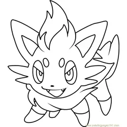 Zorua Pokemon Coloring Page for Kids - Free Pokemon Printable Coloring ...