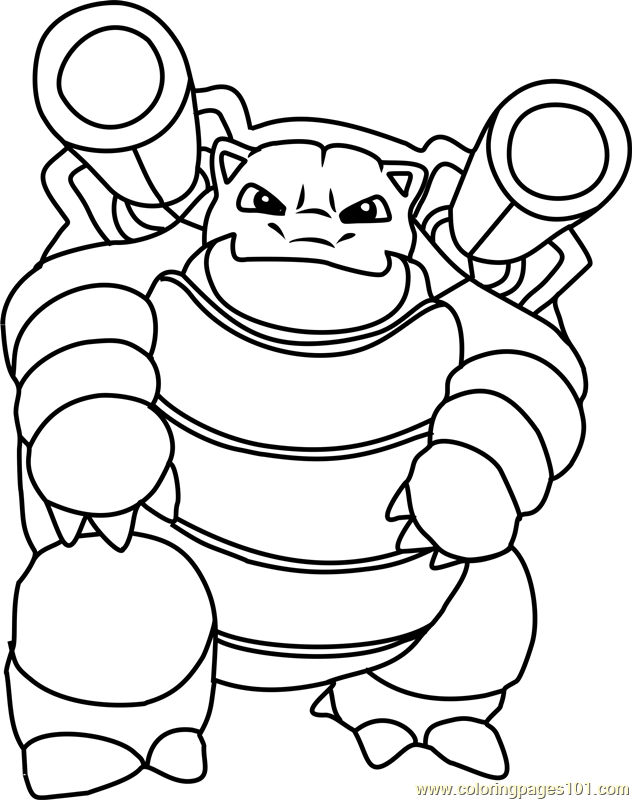 Animal Blastoise Coloring Page for Kids