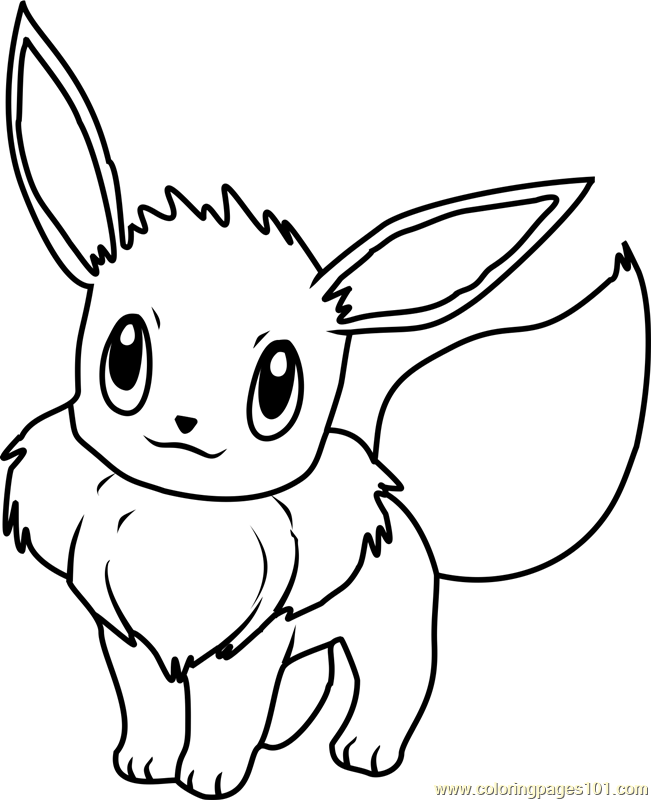 Eevee Pokemon Coloring Page For Kids Free Pokemon Printable Coloring 