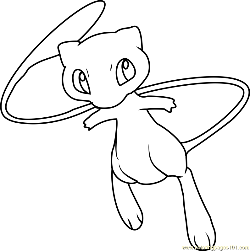 Pokemon Mew Coloring Page