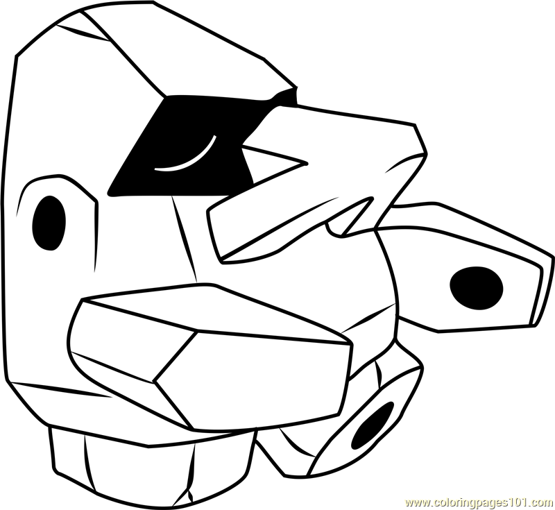 Nosepass Pokemon Coloring Page for Kids - Free Pokemon Printable