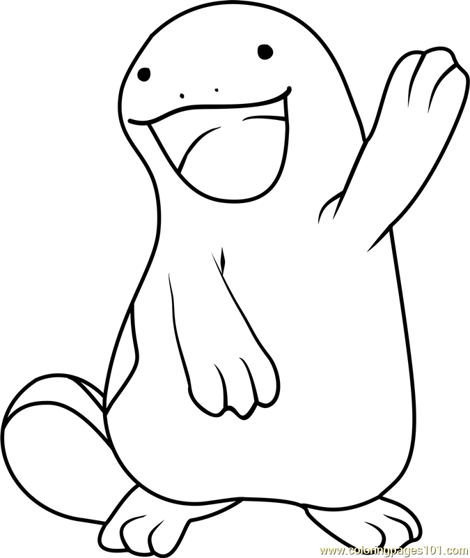 Quagsire Pokemon Coloring Page for Kids - Free Pokemon Printable