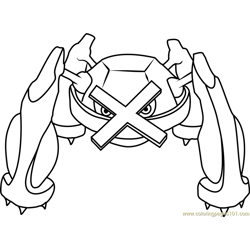 printable metagross coloring pages pokemon