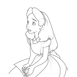 Alice Disney Princess Coloring Page for Kids - Free Alice Printable