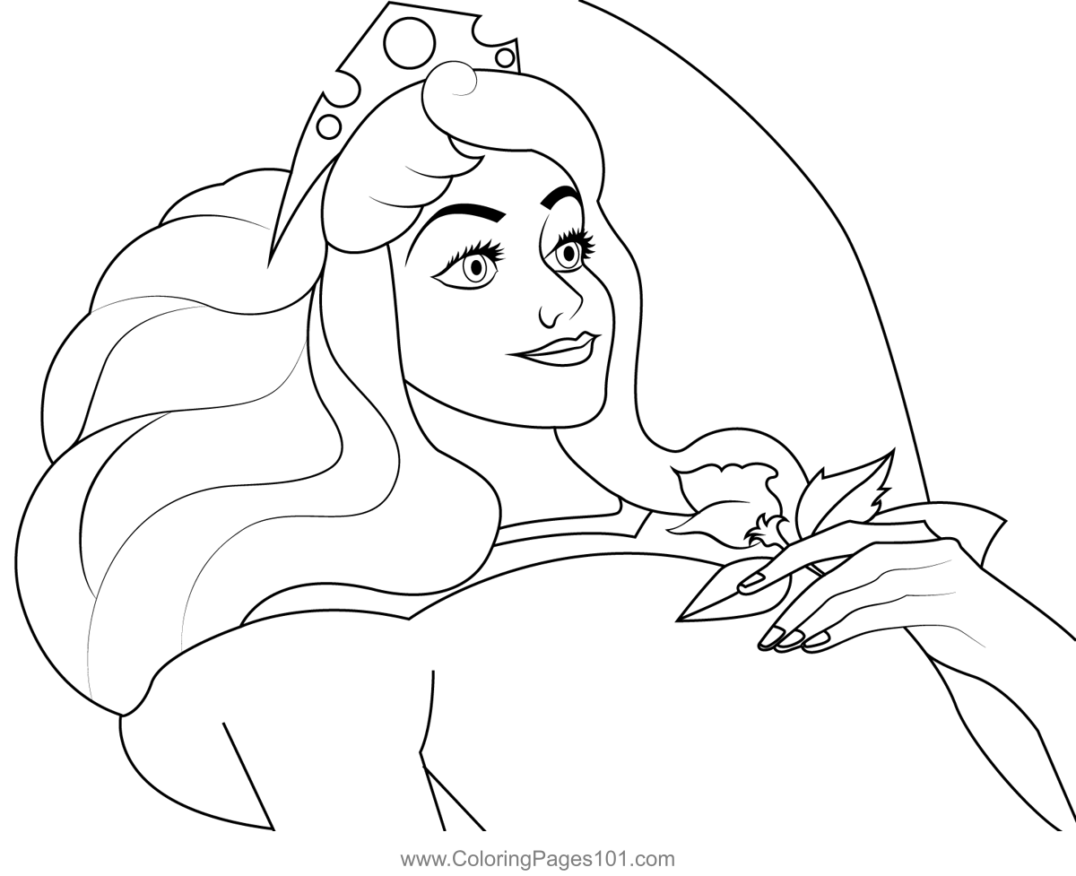 Aurora awaking from Sleep Coloring Page for Kids - Free Aurora ...