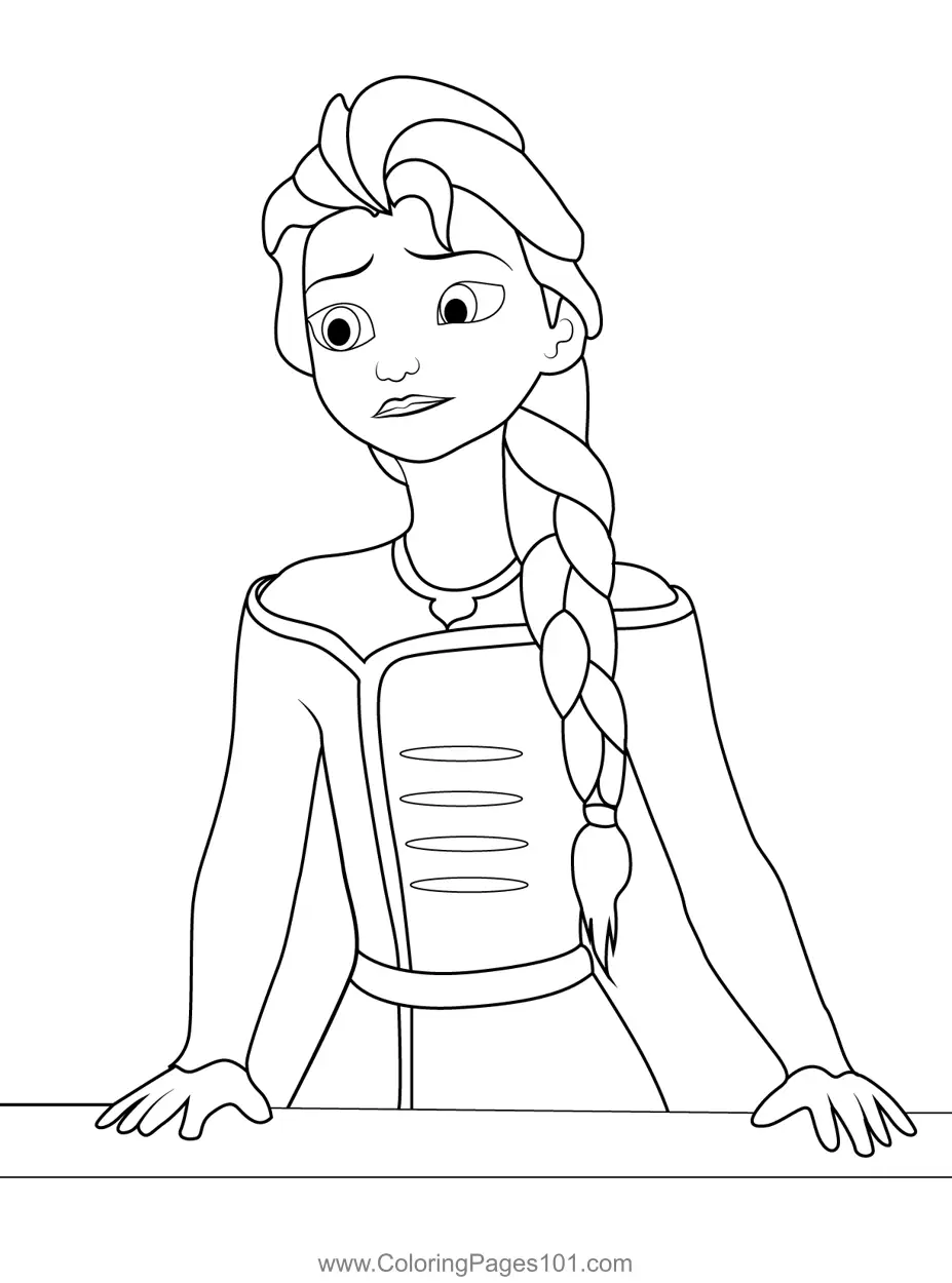Princess Elsa 4 Coloring Page for Kids - Free Elsa Printable Coloring ...