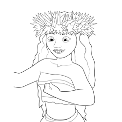 Princess Moana 11 Coloring Page for Kids - Free Moana Printable ...