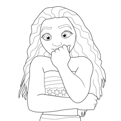 Princess Moana 11 Coloring Page for Kids - Free Moana Printable ...