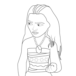 Princess Moana 11 Coloring Page for Kids - Free Moana Printable ...