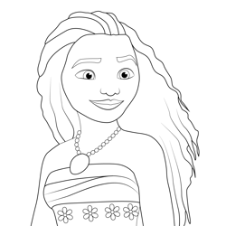 Princess Moana 11 Coloring Page for Kids - Free Moana Printable ...