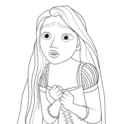 Rapunzel Sorry Free Coloring Page for Kids