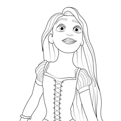 Rapunzel Free Coloring Page for Kids