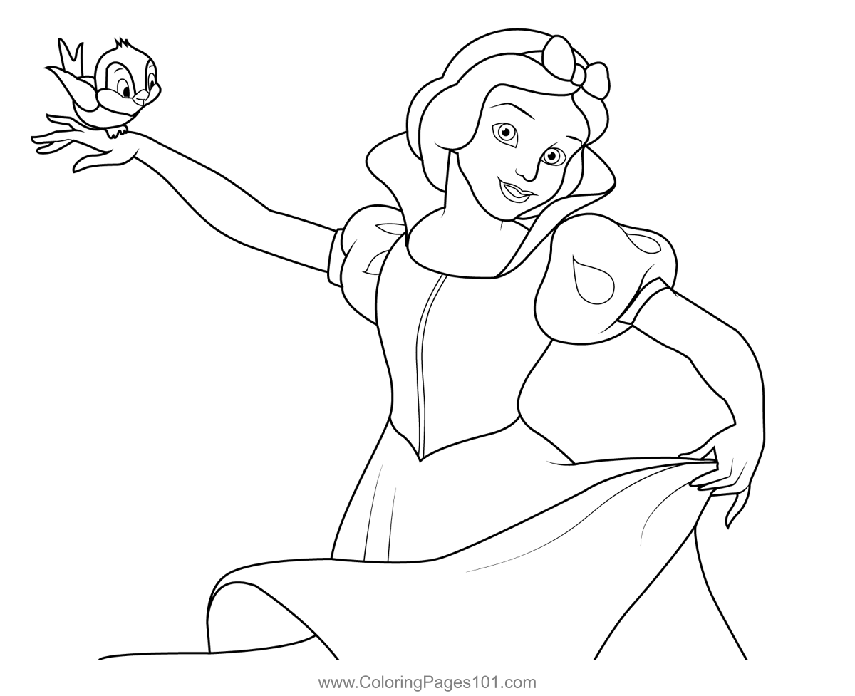 Princess Snow White 11 Coloring Page for Kids - Free Snow White ...