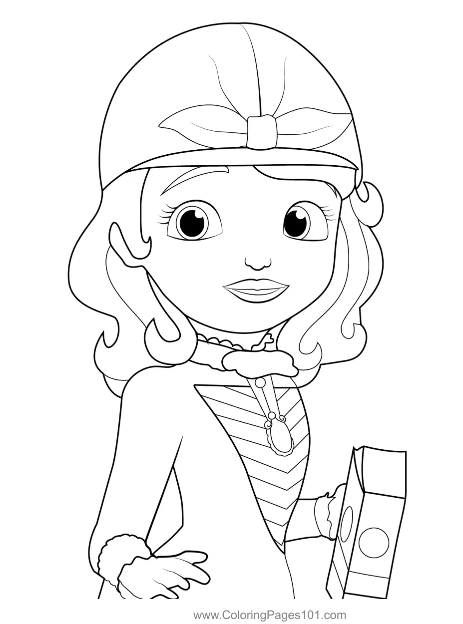 Sofia Outfit Coloring Page for Kids - Free Sofia Printable Coloring ...