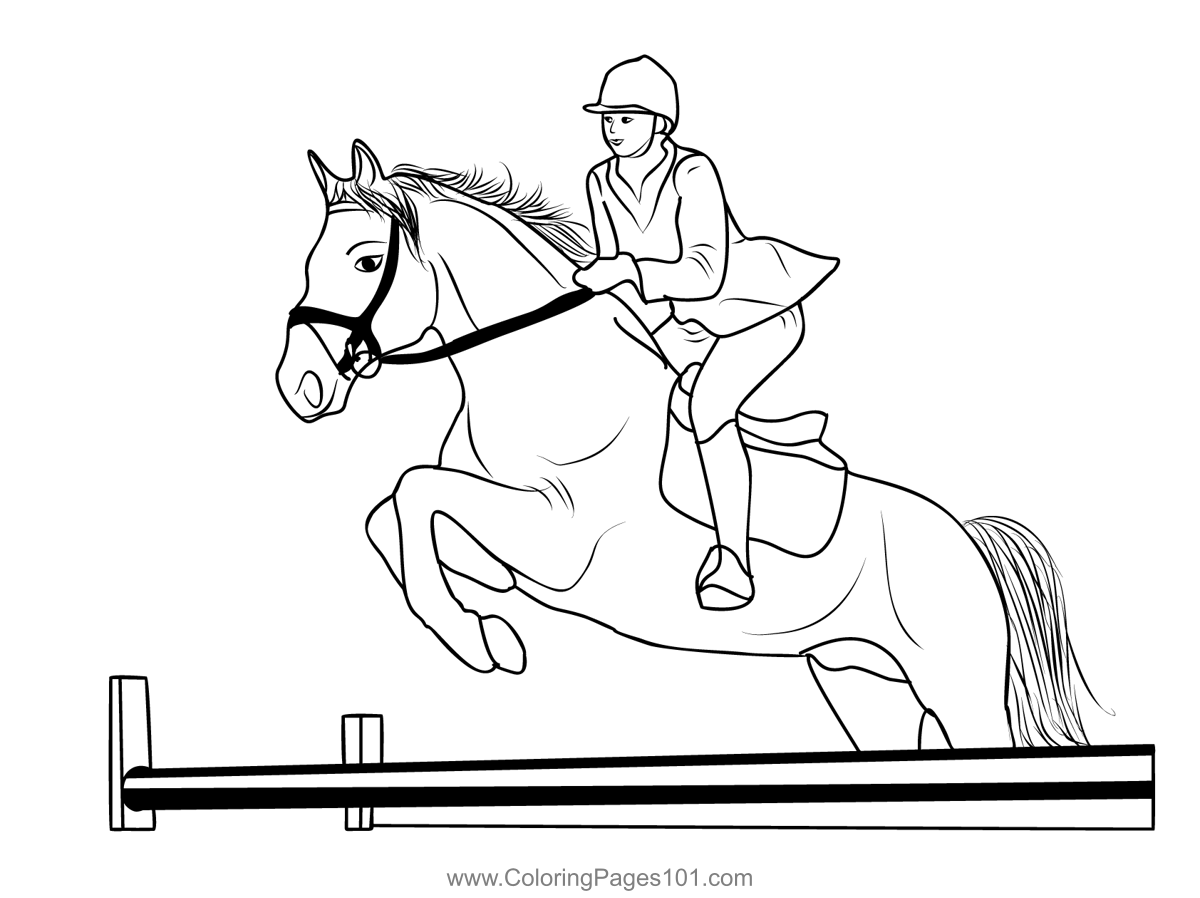 Equestrian Sports 1 Coloring Page for Kids - Free Equestrian Sports ...