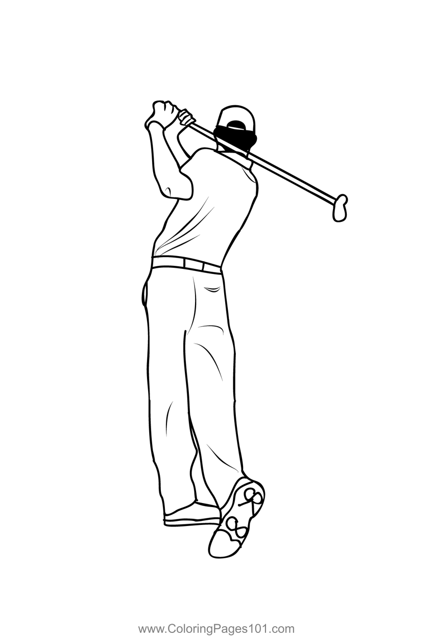 Golf 2 Coloring Page for Kids - Free Golf Printable Coloring Pages ...