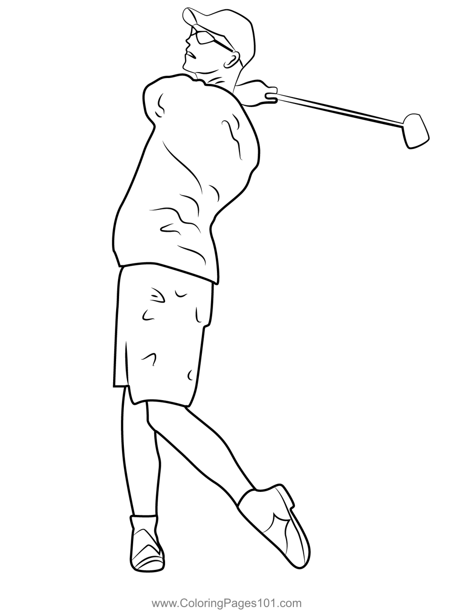 Golf Clubs - Coloring Page (Sports)