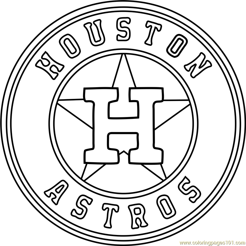 Houston Astros Logo Coloring Page for Kids - Free MLB Printable ...