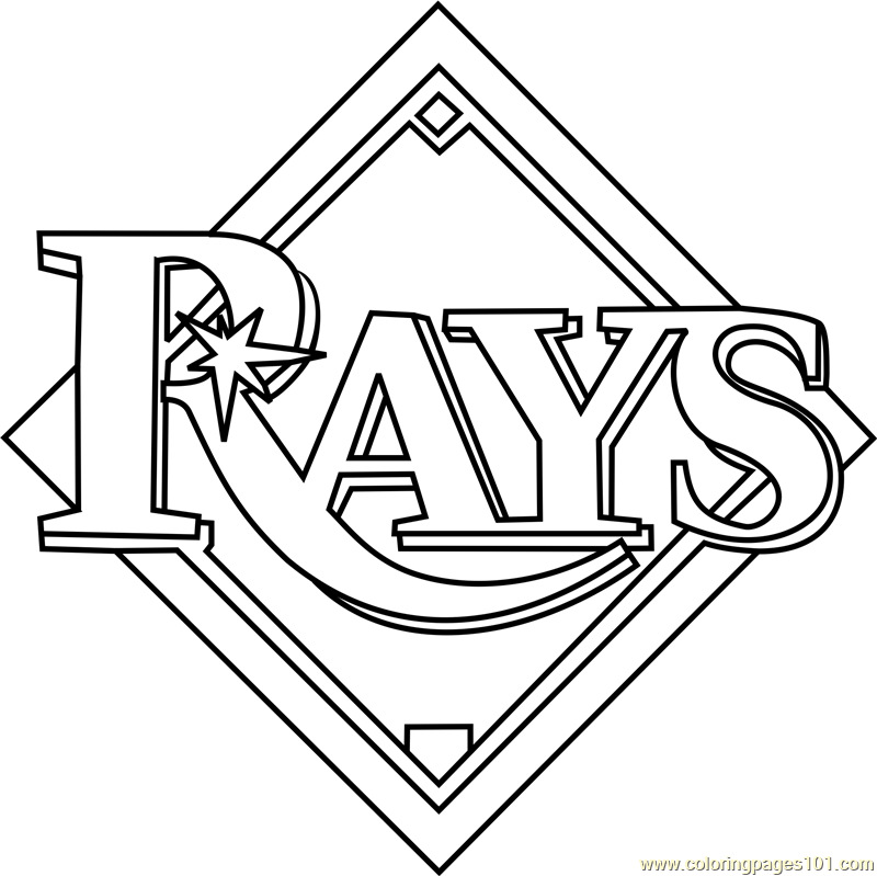 tampa bay rays logo coloring page for kids free mlb printable