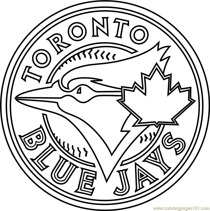 Toronto Blue Jays Logo Coloring Page for Kids Free MLB Printable