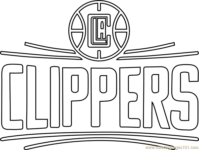 Los Angeles Clippers Coloring Page for Kids - Free NBA Printable