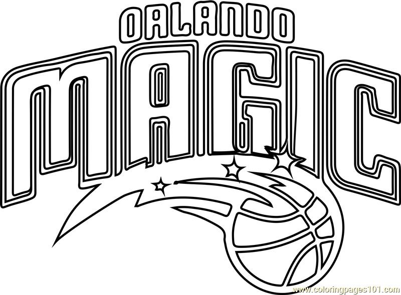Orlando Magic Coloring Page for Kids - Free NBA Printable Coloring