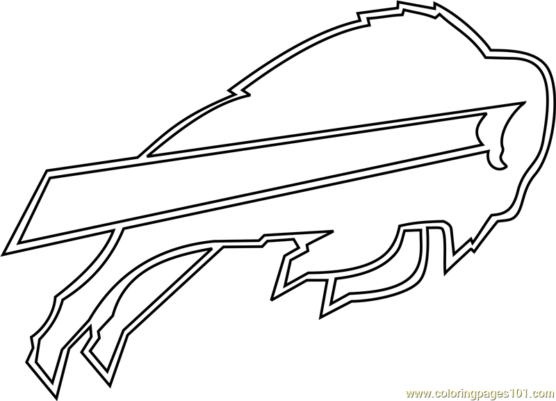 Buffalo Bills Logo Coloring Page for Kids Free NFL Printable Coloring